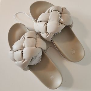 H&M Grey Knot Slides